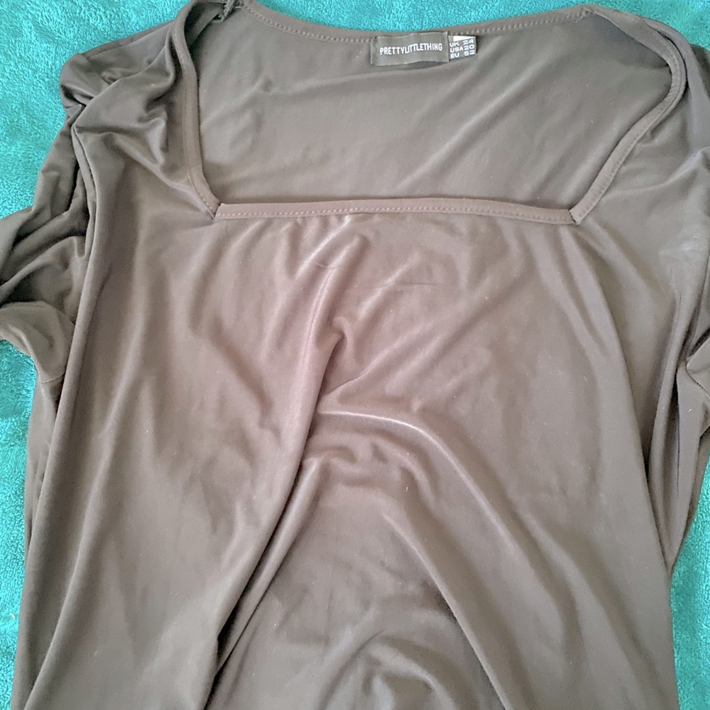 pretty little thing square neck dress